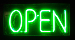 Neon sign Open 2005  Photographer User Justinc cc-by-sa