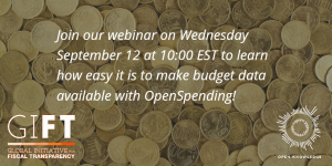 Join our OpenSpending webinar on 12 September