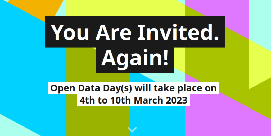 Open Data Day(s) 2023 will take place from 4th to 10th March Open